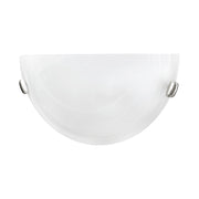 12" ADA Alabaster Glass Wall Sconce in Brushed Nickel