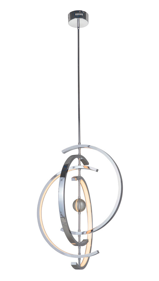 Anillo 4 Crescent LED Pendant in Chrome