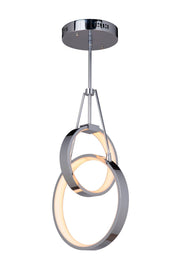 Anillo 2 Ring LED Pendant in Chrome
