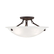 Oasis 3-Light 16" Semi-Flush Mount in Bronze
