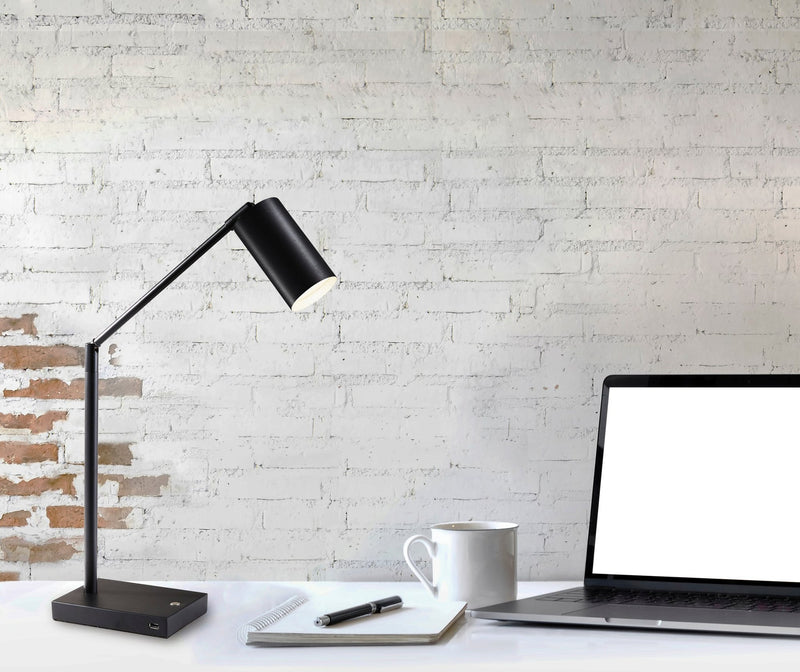 Colby LED Desk Lamp in Black Painted