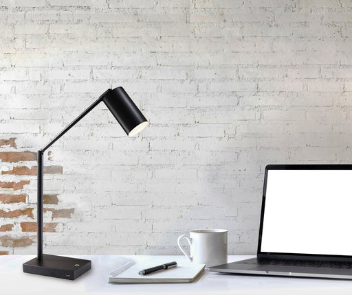 Colby LED Desk Lamp in Black Painted