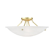 Oasis 4-Light Semi-Flush Mount in Polished Brass