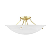 Oasis 4-Light Semi-Flush Mount in Polished Brass