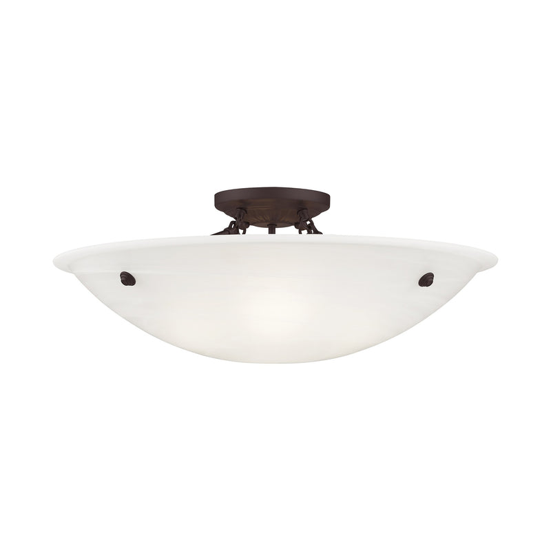 Oasis 4-Light Semi-Flush Mount in Bronze