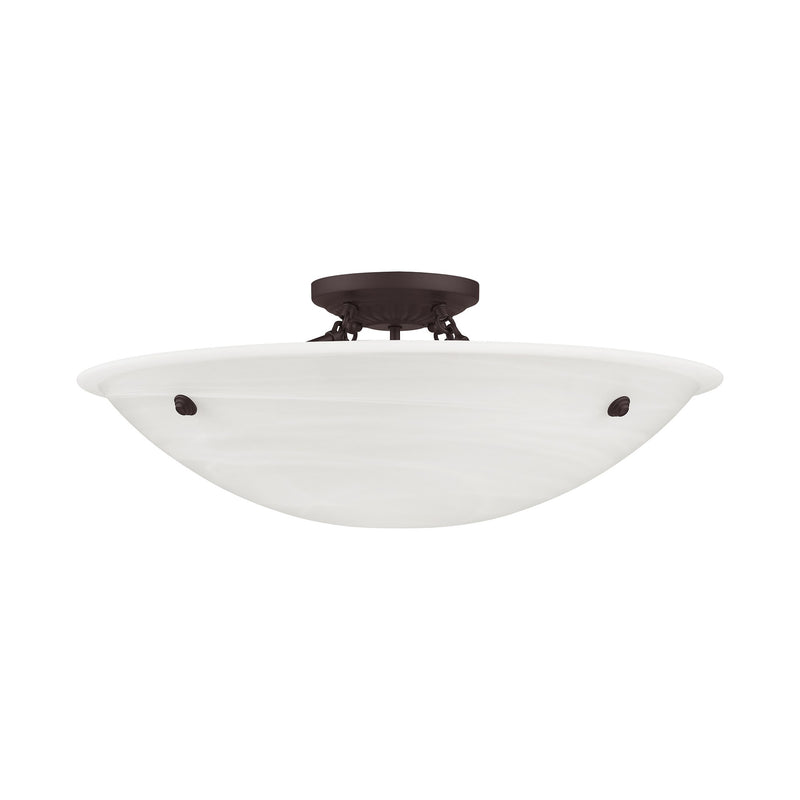 Oasis 4-Light Semi-Flush Mount in Bronze