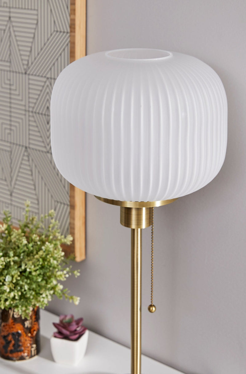 Hazel Table Lamp in Antique Brass