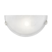 16" ADA Alabaster Glass Wall Sconce in Brushed Nickel