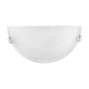 16" ADA Alabaster Glass Wall Sconce in Brushed Nickel