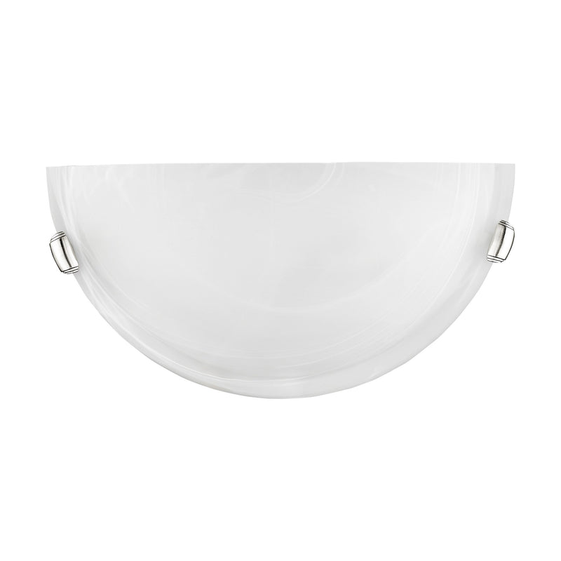 16" ADA Alabaster Glass Wall Sconce in Brushed Nickel