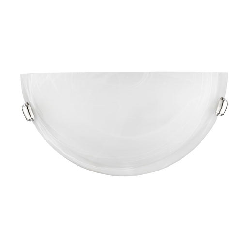 16" ADA Alabaster Glass Wall Sconce in Brushed Nickel