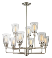 Annora 9 Light 29" Chandelier in Brushed Nickel