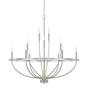 Greyson 12-Light Chandelier in Brushed Nickel