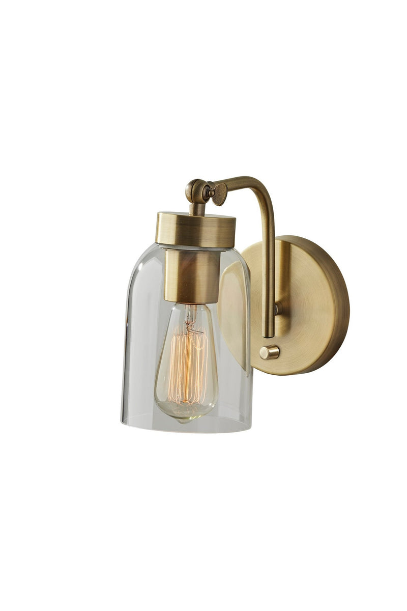 Bristol Wall Lamp in Antique Brass