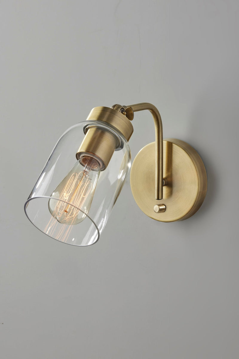 Bristol Wall Lamp in Antique Brass