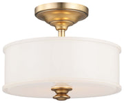 Harbour Point 2-Light Semi-Flush Mount in Liberty Gold