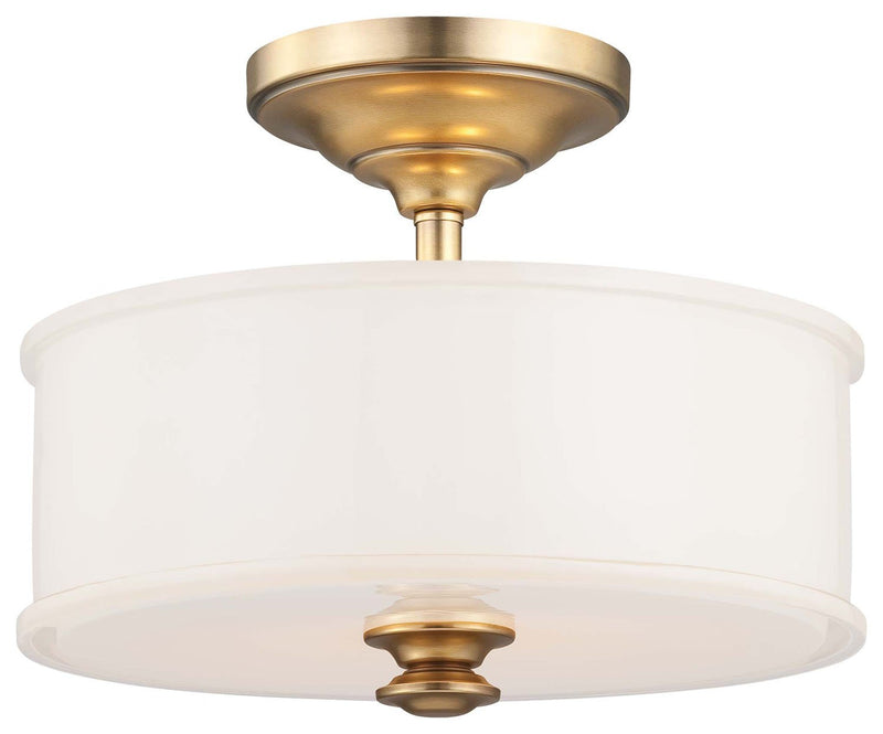 Harbour Point 2-Light Semi-Flush Mount in Liberty Gold