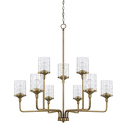 Colton 9-Light Chandelier in Aged Brass