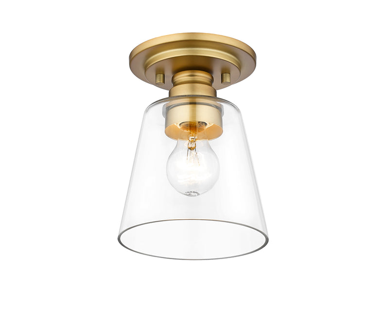 Annora 1 Light 7" Flush Mount in Olde Brass