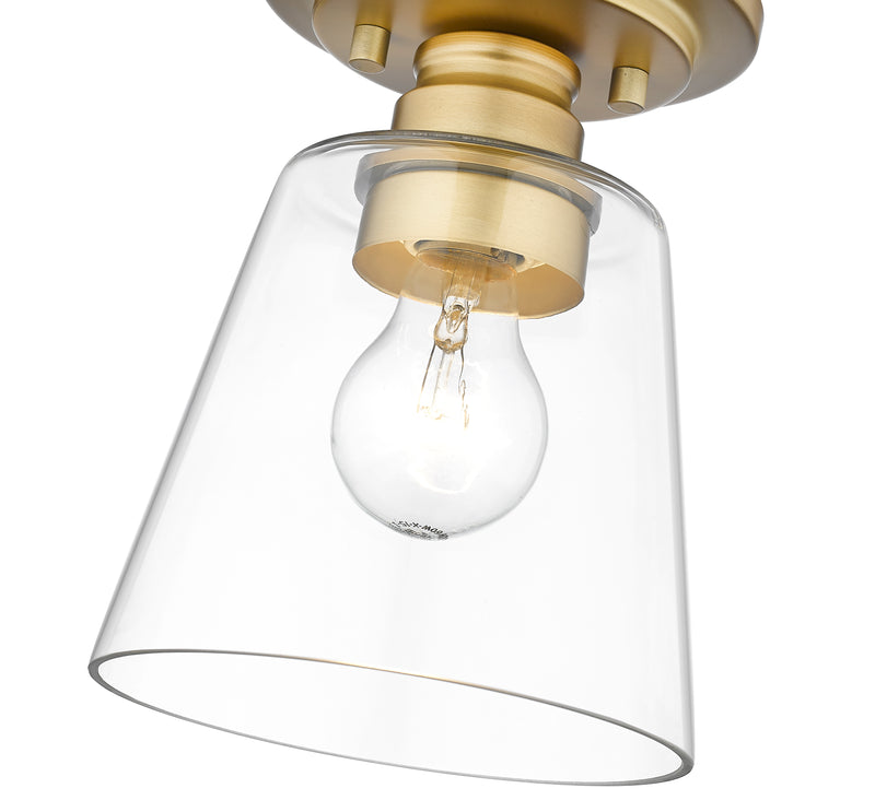 Annora 1 Light 7" Flush Mount in Olde Brass