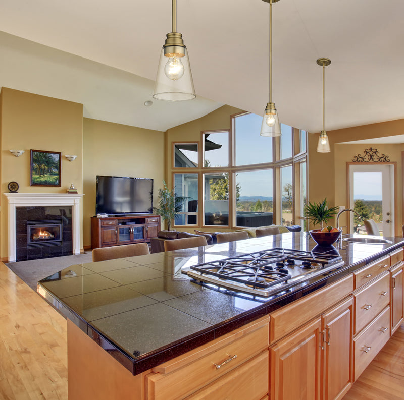 Annora 1 Light 5.5" Pendant in Olde Brass in a room setting