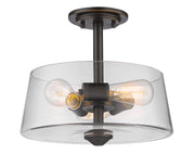 Annora 3 Light 13.75" Semi Flush Mount in Olde Bronze