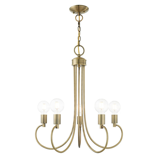 Bari 5-Light Chandelier in Antique Brass