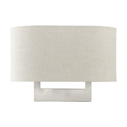 Ada 2-Light Medium ADA Wall Sconce in Brushed Nickel