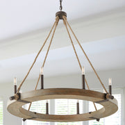Tybee 8-Light Chandelier in Nordic Grey