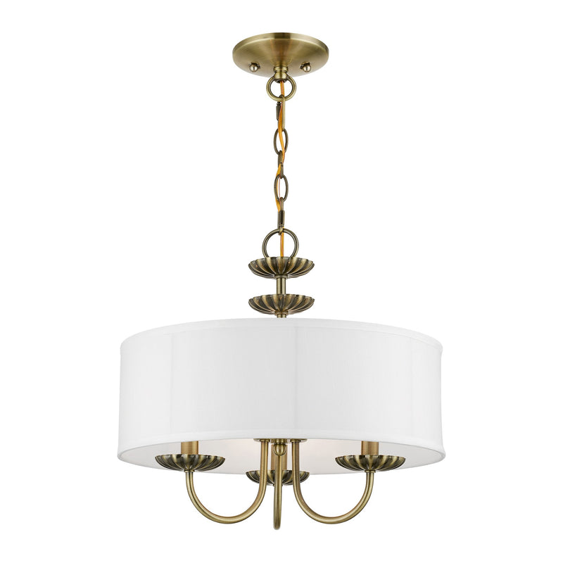 Brookdale 3-Light Mini Chandelier in Antique Brass