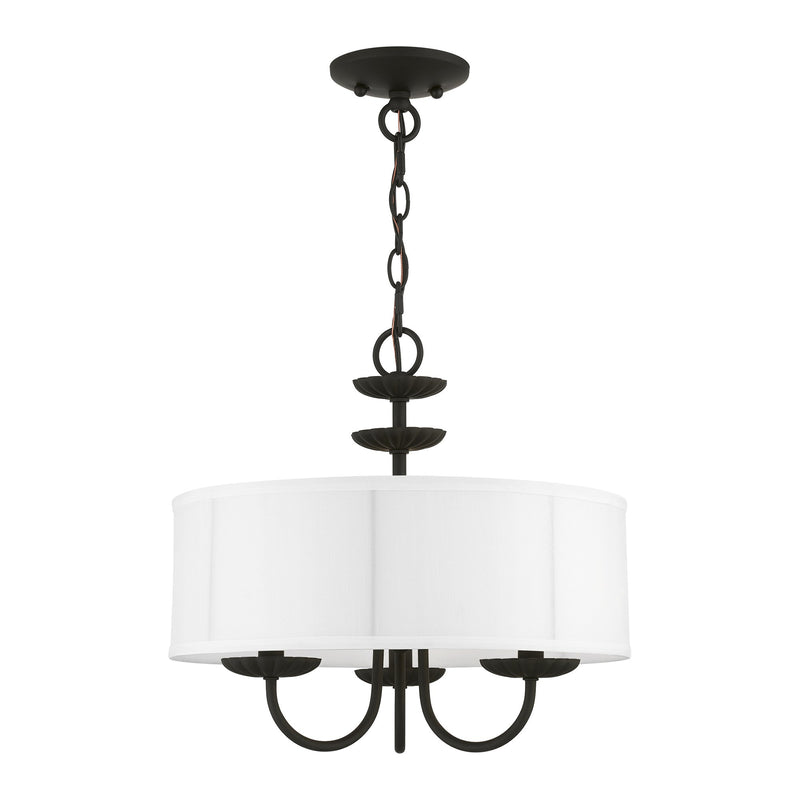 Brookdale 3-Light Mini Chandelier in Black