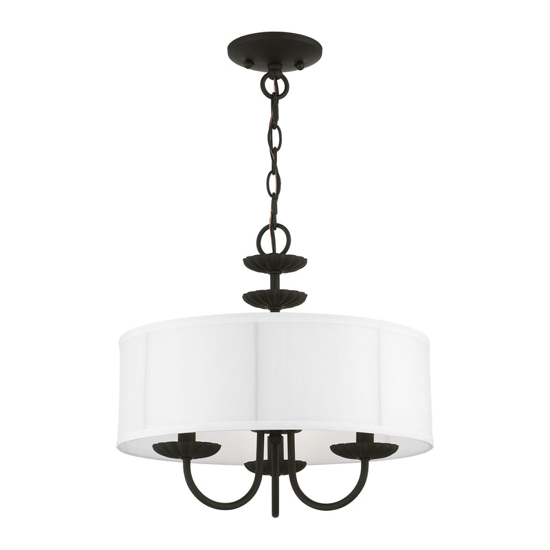 Brookdale 3-Light Mini Chandelier in Black