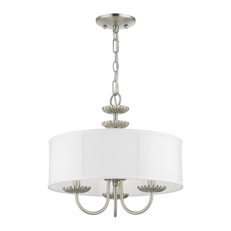 Brookdale 3-Light Mini Chandelier in Brushed Nickel