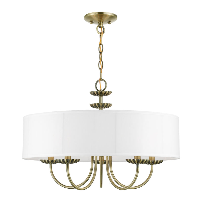 Brookdale 5-Light Chandelier in Antique Brass