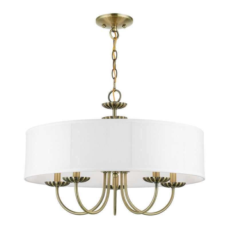 Brookdale 5-Light Chandelier in Antique Brass