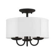 Brookdale 3-Light 13" Semi-Flush Mount in Black