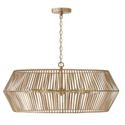 Kaiya 6-Light Pendant in Matte Brass