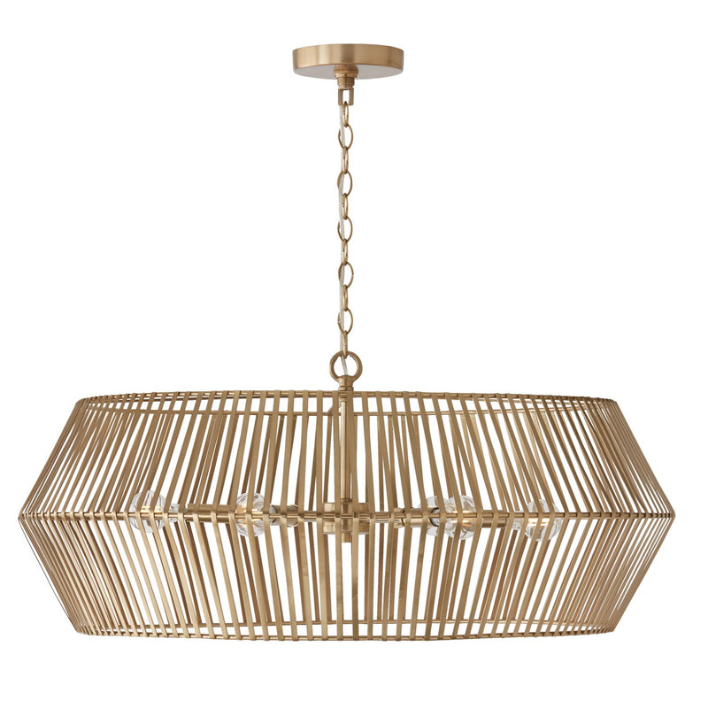 Kaiya 6-Light Pendant in Matte Brass