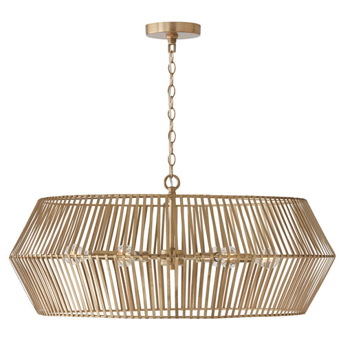 Kaiya 6-Light Pendant in Matte Brass