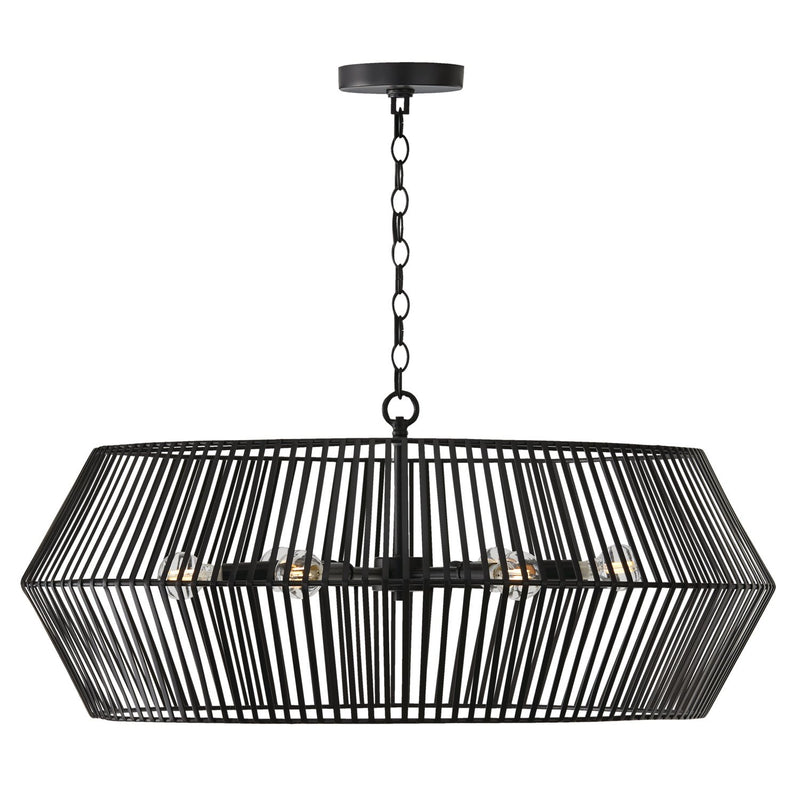 Kaiya 6-Light Pendant in Matte Black