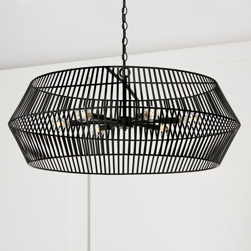 Kaiya 6-Light Pendant in Matte Black