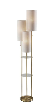 Trio 3-Light Tree Floor Lamp in Antique Brass