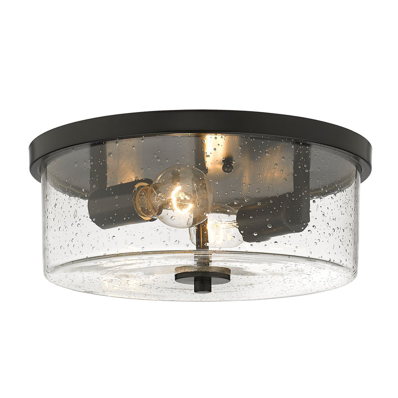 Rayne 2-Light Flush Mount in Matte Black