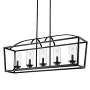 Mercer 5-Light Linear Pendant in Matte Black