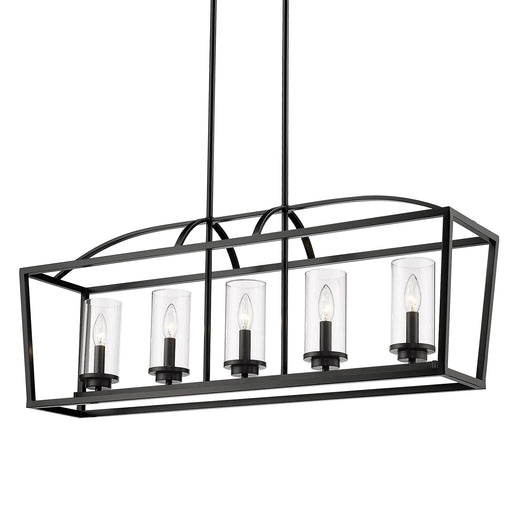 Mercer 5-Light Linear Pendant in Matte Black