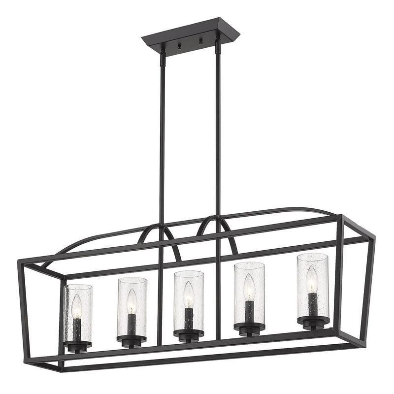 Mercer 5-Light Linear Pendant in Matte Black