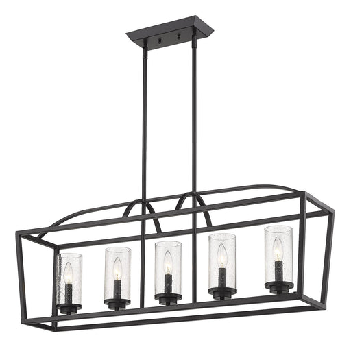 Mercer 5-Light Linear Pendant in Matte Black