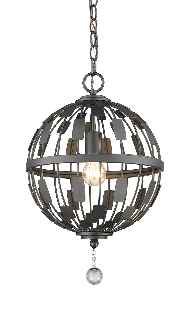 Almet 1 Light 12" Pendant in Bronze
