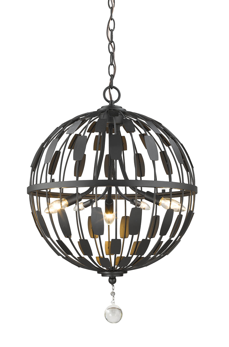 Almet 5 Light 18.25" Pendant in Bronze
