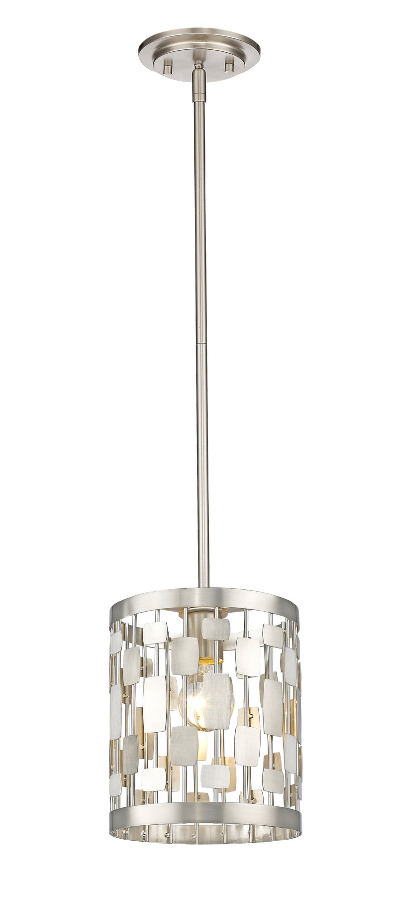 Almet 1 Light 6" Pendant in Brushed Nickel